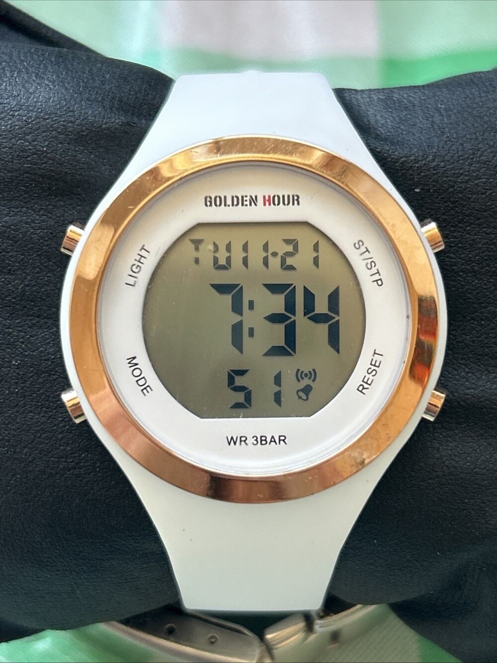Golden Hour Rose Gold Tone Bezel Women’s Digital Watch